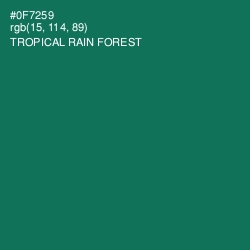 #0F7259 - Tropical Rain Forest Color Image