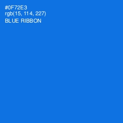 #0F72E3 - Blue Ribbon Color Image