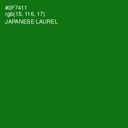 #0F7411 - Japanese Laurel Color Image