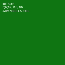 #0F7412 - Japanese Laurel Color Image