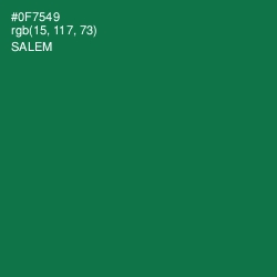 #0F7549 - Salem Color Image