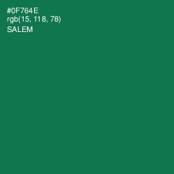 #0F764E - Salem Color Image