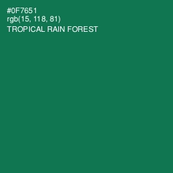 #0F7651 - Tropical Rain Forest Color Image