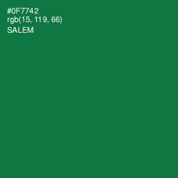 #0F7742 - Salem Color Image