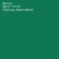 #0F7751 - Tropical Rain Forest Color Image