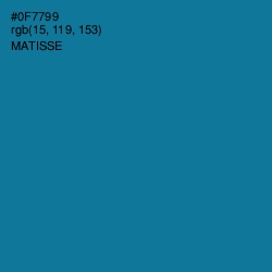 #0F7799 - Matisse Color Image