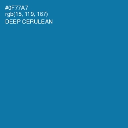 #0F77A7 - Deep Cerulean Color Image