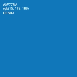 #0F77BA - Denim Color Image