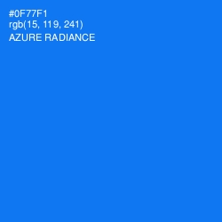 #0F77F1 - Azure Radiance Color Image