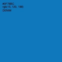 #0F78BC - Denim Color Image