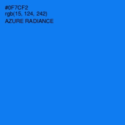 #0F7CF2 - Azure Radiance Color Image