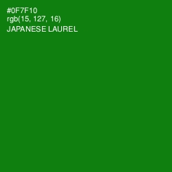 #0F7F10 - Japanese Laurel Color Image
