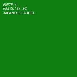 #0F7F14 - Japanese Laurel Color Image