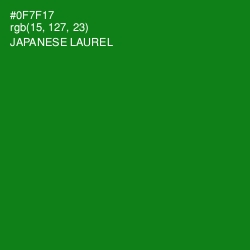#0F7F17 - Japanese Laurel Color Image