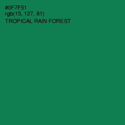 #0F7F51 - Tropical Rain Forest Color Image