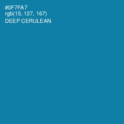 #0F7FA7 - Deep Cerulean Color Image