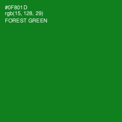 #0F801D - Forest Green Color Image