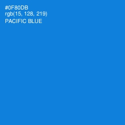 #0F80DB - Pacific Blue Color Image