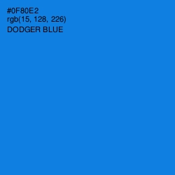 #0F80E2 - Dodger Blue Color Image