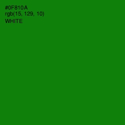 #0F810A - Forest Green Color Image