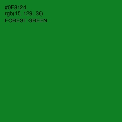 #0F8124 - Forest Green Color Image