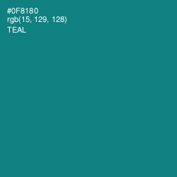#0F8180 - Teal Color Image