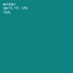 #0F8381 - Teal Color Image