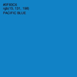 #0F83C6 - Pacific Blue Color Image