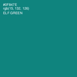 #0F847E - Elf Green Color Image