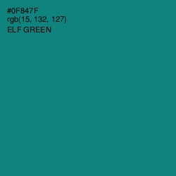 #0F847F - Elf Green Color Image