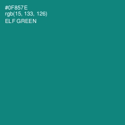#0F857E - Elf Green Color Image