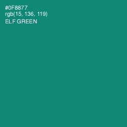 #0F8877 - Elf Green Color Image