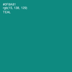 #0F8A81 - Teal Color Image