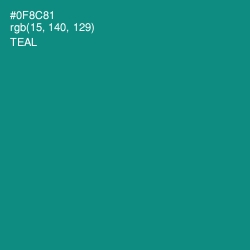 #0F8C81 - Teal Color Image