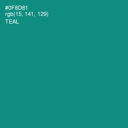 #0F8D81 - Teal Color Image