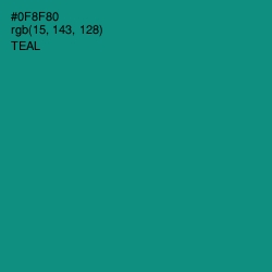 #0F8F80 - Teal Color Image