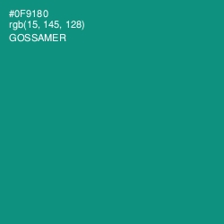 #0F9180 - Gossamer Color Image