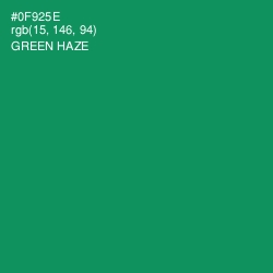 #0F925E - Green Haze Color Image