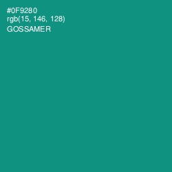 #0F9280 - Gossamer Color Image