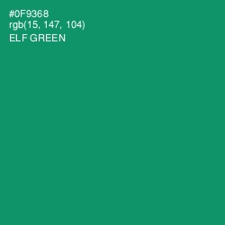 #0F9368 - Elf Green Color Image