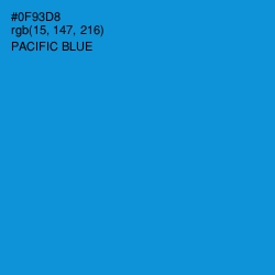 #0F93D8 - Pacific Blue Color Image