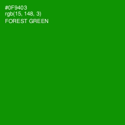 #0F9403 - Forest Green Color Image