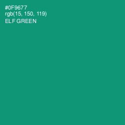 #0F9677 - Elf Green Color Image