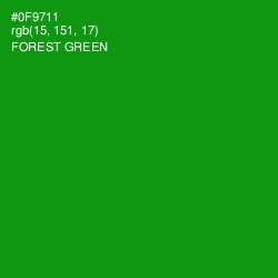 #0F9711 - Forest Green Color Image