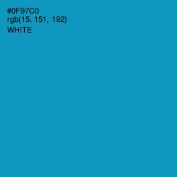 #0F97C0 - Pacific Blue Color Image