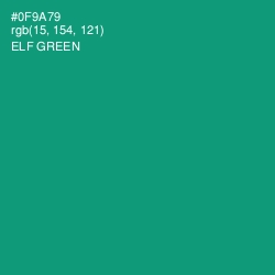 #0F9A79 - Elf Green Color Image