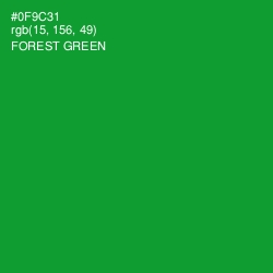 #0F9C31 - Forest Green Color Image