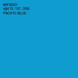 #0F9DD1 - Pacific Blue Color Image