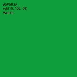 #0F9E3A - Forest Green Color Image