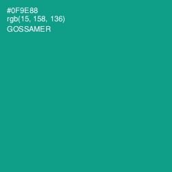 #0F9E88 - Gossamer Color Image